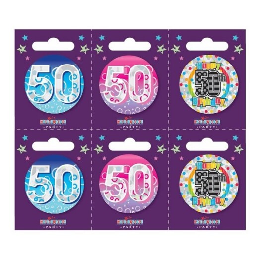 Age 50 Small Badges