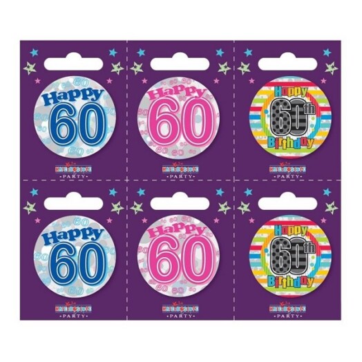 Age 60 Small Badges
