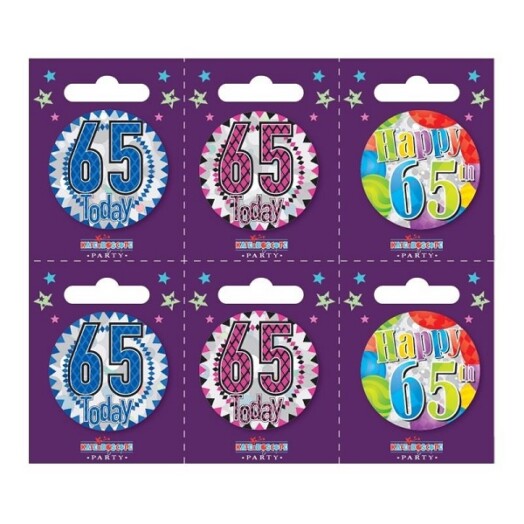 Age 65 Small Badges
