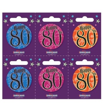 Age 80 Small Badges