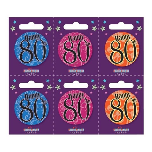 Age 80 Small Badges