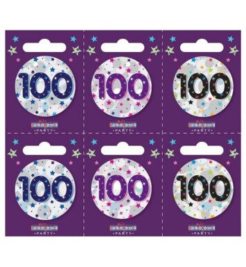 Age 100 Small Badges