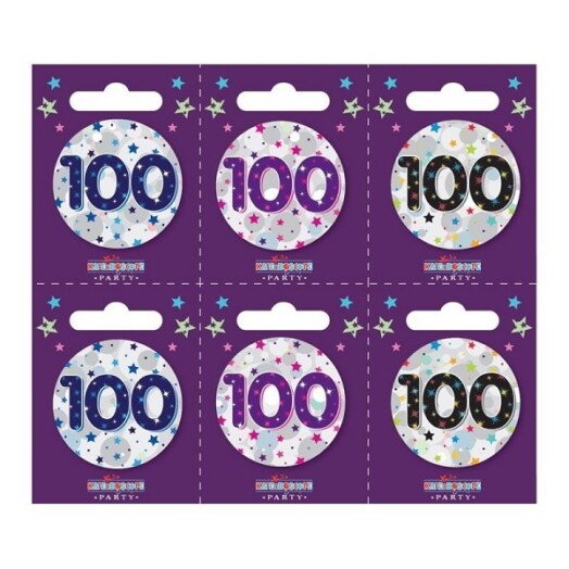 Age 100 Small Badges