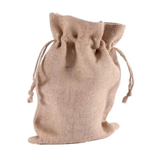 Jute Draw String Bag with Plastic Liner