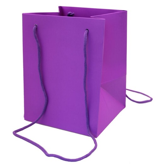 19x25cm Hand Tie Bag 10pk Purple