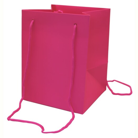19x25cm Hand Tie Bag 10pk Cerise