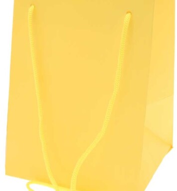 19x25cm Hand Tie Bag 10pk Yellow