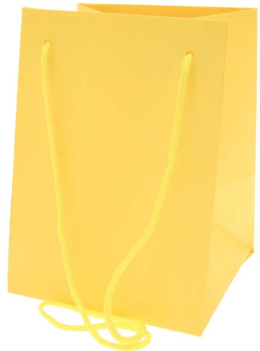 19x25cm Hand Tie Bag 10pk Yellow