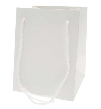19x25cm Hand Tie Bag 10pk White
