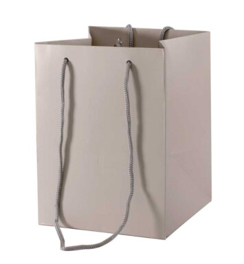 19x25cm Hand Tie Bag 10pk Stone Grey