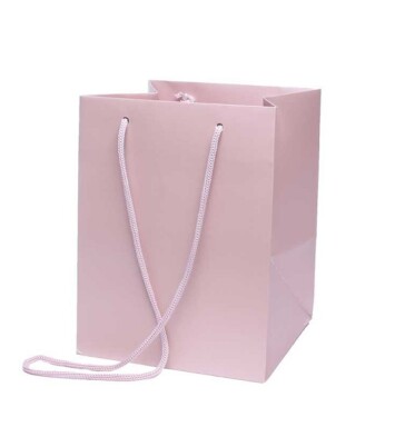 19x25cm Hand Tie Bag 10pk Rose Gold