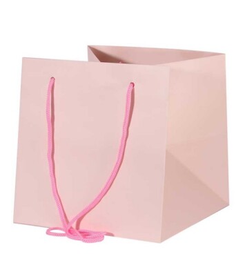 25x25cm Hand Tie Bag 10pk Pink