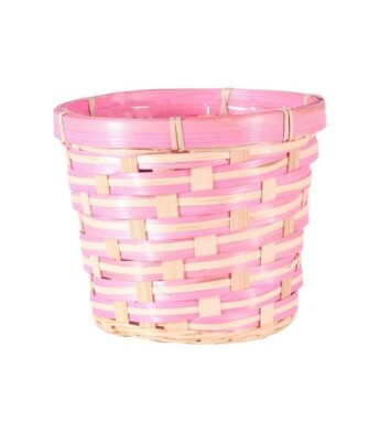 Bamboo Drop in Basket - Pink