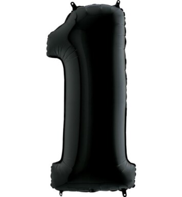 26" Black Number 1 Foil Balloon