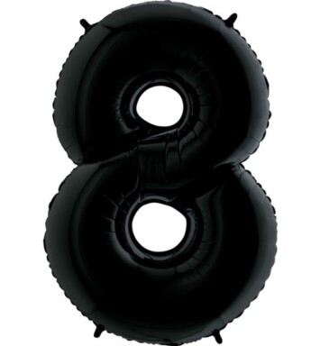 26" Black Number 8 Foil Balloon