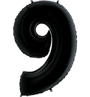 26" Black Number 9 Foil Balloon