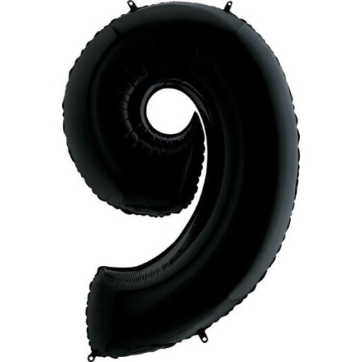 40 Inch Black Number 9 Foil Balloon