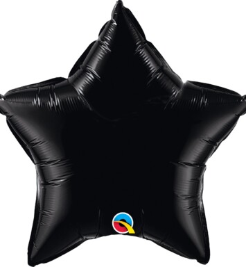 Unpackaged 9" Black Star Foil Balloon