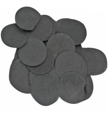 14g Black Round Tissue Paper Confetti - 15mm