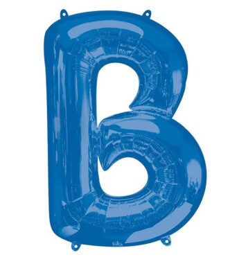 Large Blue Letter B Foil Balloon
