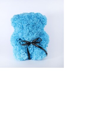 Large Amour Rose Baby Bear - Blue