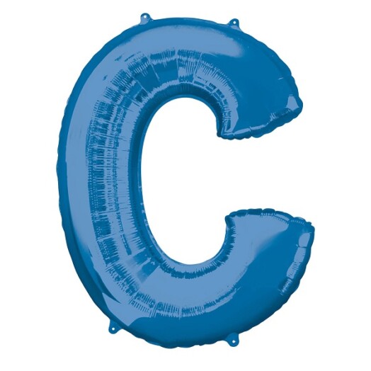 Large Blue Letter C Foil Balloon