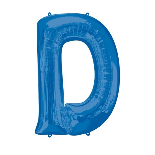 16" Mini Shape Letter Balloon D - Blue
