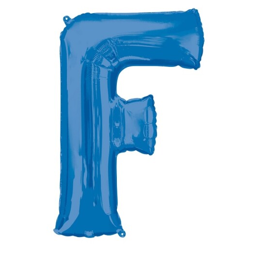 Large Blue Letter F Foil Balloon