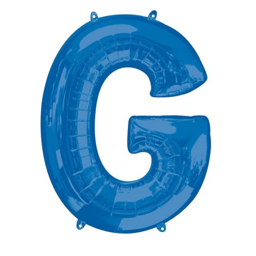Large Blue Letter G Foil Balloon