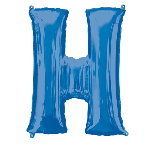Large Blue Letter H Foil Balloon