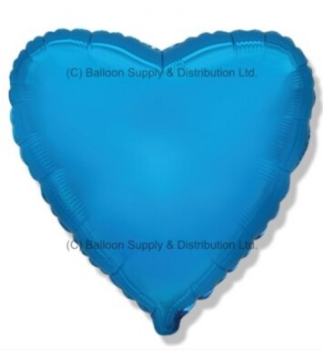 Unpackaged 32" Blue Heart Foil Balloon