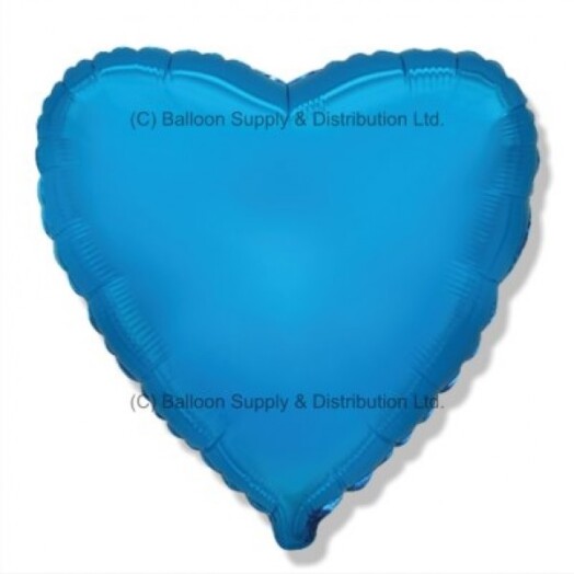 Unpackaged 32" Blue Heart Foil Balloon