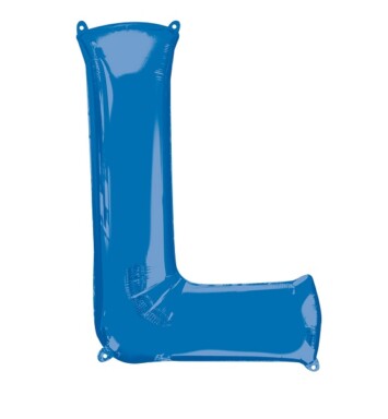 Large Blue Letter L Foil Balloon