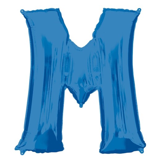 16" Mini Shape Letter Balloon M - Blue