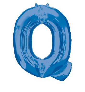 16" Mini Shape Letter Balloon Q - Blue