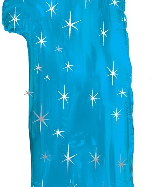 Large Blue Sparkle Number 1 Foil Balloon