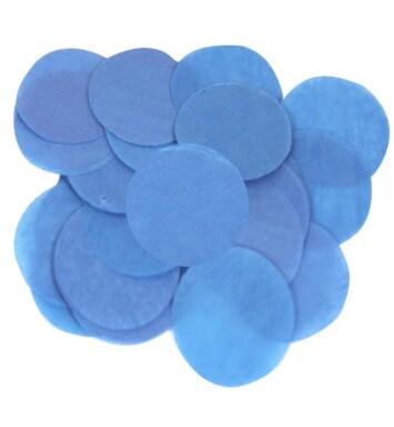 14g Blue Round Tissue Paper Confetti - 15mm