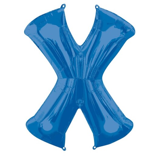 16" Mini Shape Letter Balloon X - Blue
