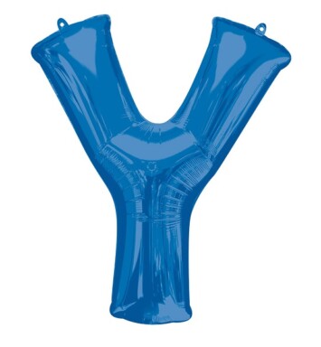 Large Blue Letter Y Foil Balloon