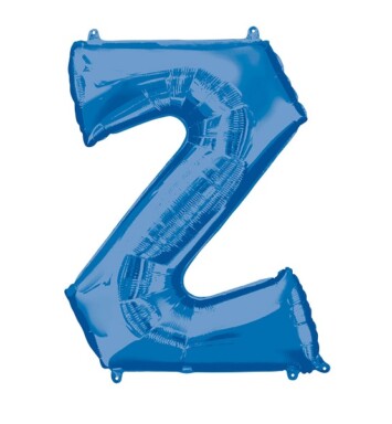 16" Mini Shape Letter Balloon Z - Blue