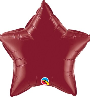 Unpackaged 20" Burgundy Star Foil Balloon