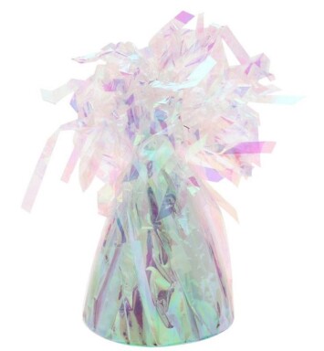 Box of 12 Apac Foil Balloon Weights - Iridescent