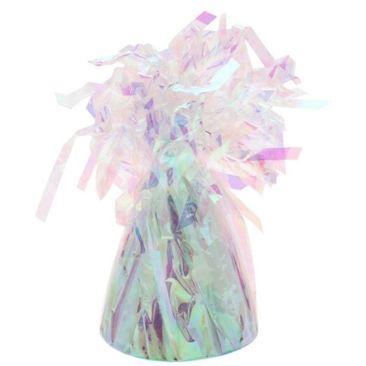 Box of 12 Apac Foil Balloon Weights - Iridescent
