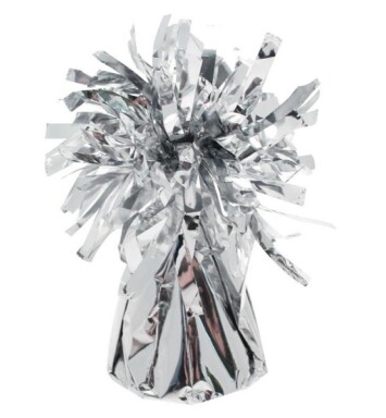 Box of 12 Apac Foil Balloon Weights - Silver