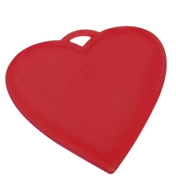 Red Heart Shaped Plastic Weights