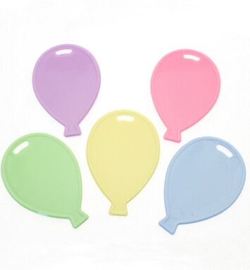 Assorted Pastel Colours Balloon Shaped Plastic Weights