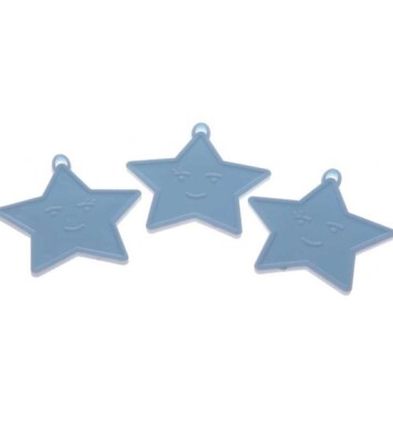 Pastel Blue Star Shaped Plastic Weights