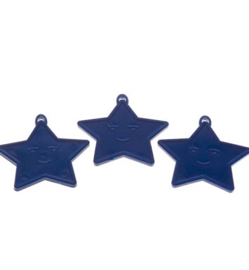 Primary Blue Star Shaped Plastic Weights