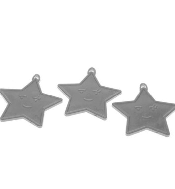 Silver Star Shaped Plastic Weights