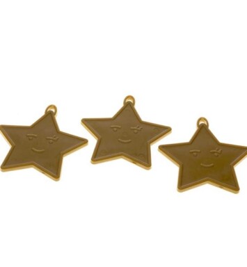 Gold Star Shaped Plastic Weights
